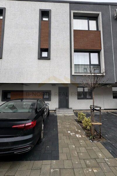 Vila 4 camere de inchiriat, 3 dormitoare cu bai proprii, complex rezidential